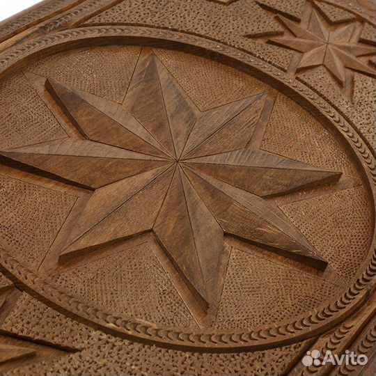 Нарды и шашки резные Три звезды 60 х 60 см бук Армения 62768