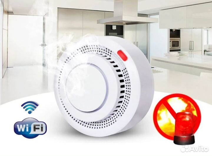 Wi Fi Пожарный датчик дыма CO2 с Вашего Телефона