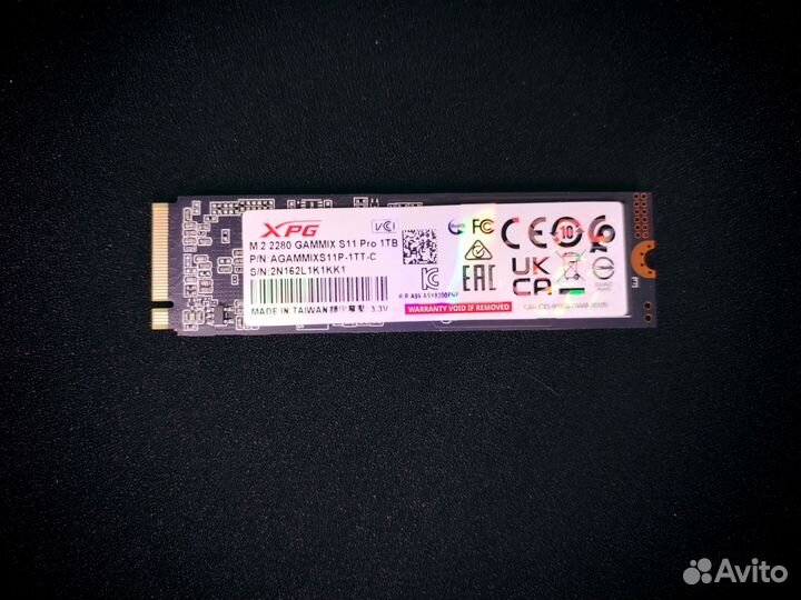 1000 гб M.2 NVMe SSD adata XPG Gammix S11 Pro