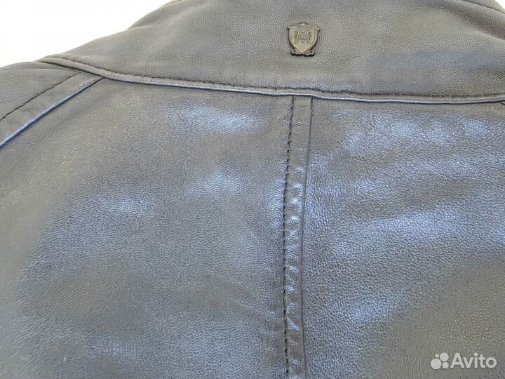 Кожаная куртка-бомбер Massimo dutti, р. 50-52