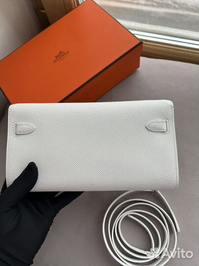 Клатч Hermes kelly to GO white