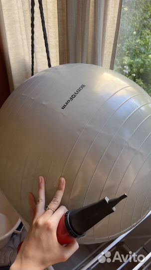 Мяч фитбол 55 см bodyform серый