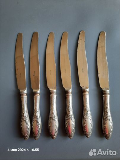 Нож, набор ножей Пламя мельхиор