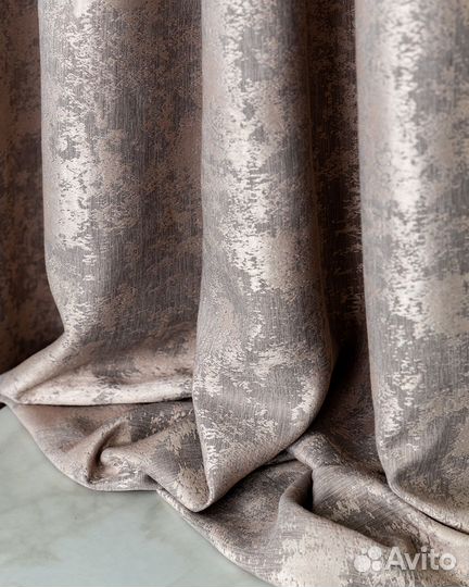 Портьеры мрамор Зарина Кремовый шторы