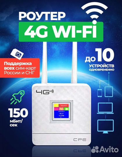 4g модем wi fi роутер sim карта