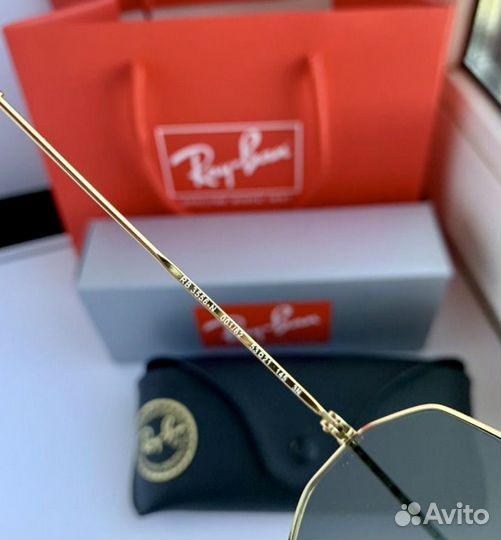 Солнцезащитные очки ray ban octagonal черные