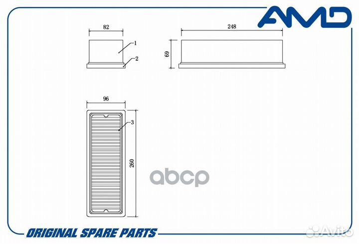 Фильтр воздушный renault (Duster HSA/M) (1.5 dC