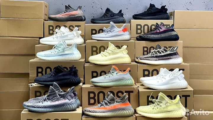 Кроссовки Adidas Yeezy белые