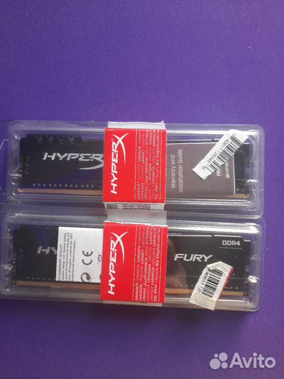 Оперативная память ddr4 hyperx fury black 16gb 8x2