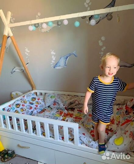 Кровать из бука вигвам