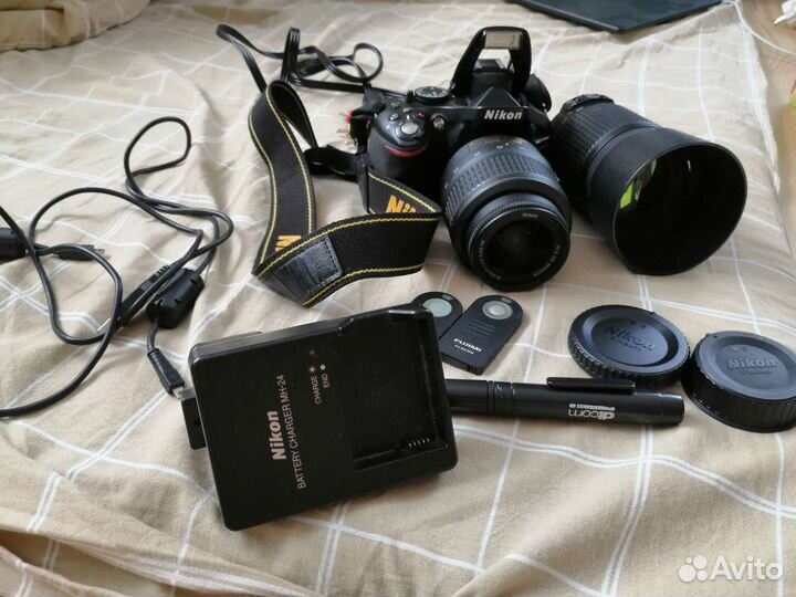 Зеркальный фотоаппарат nikon d5200+2объектива