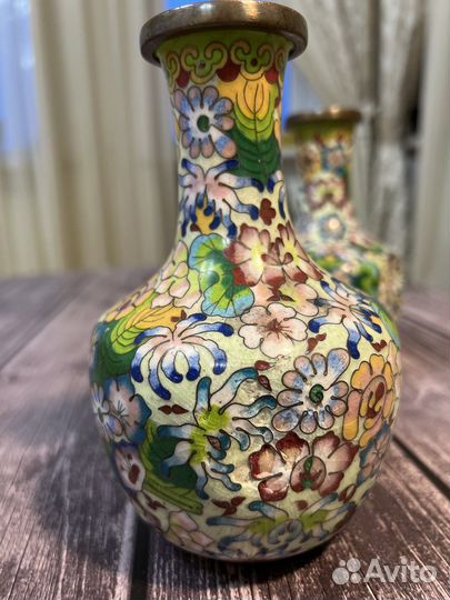 Ваза китай клуазоне