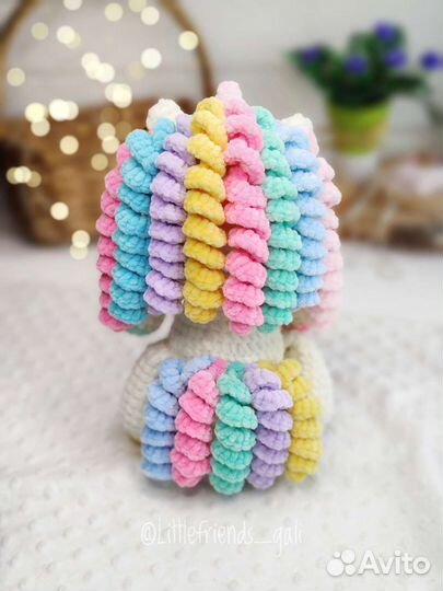 Вязаный единорог. Ручная работа