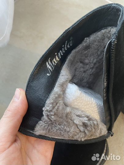 Ботильоны натур.замша/натур.мех 37 зима