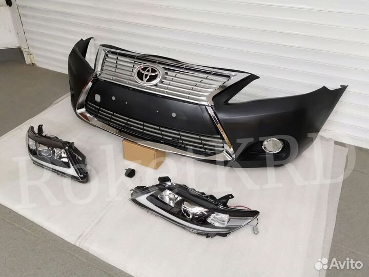 Передний бампер + фары Toyota Camry 40 06-2011г