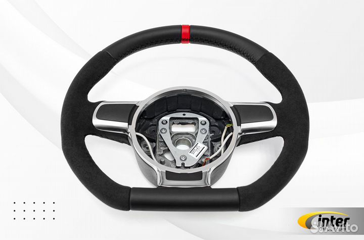 Перетяжка руля кожей и экокожей
