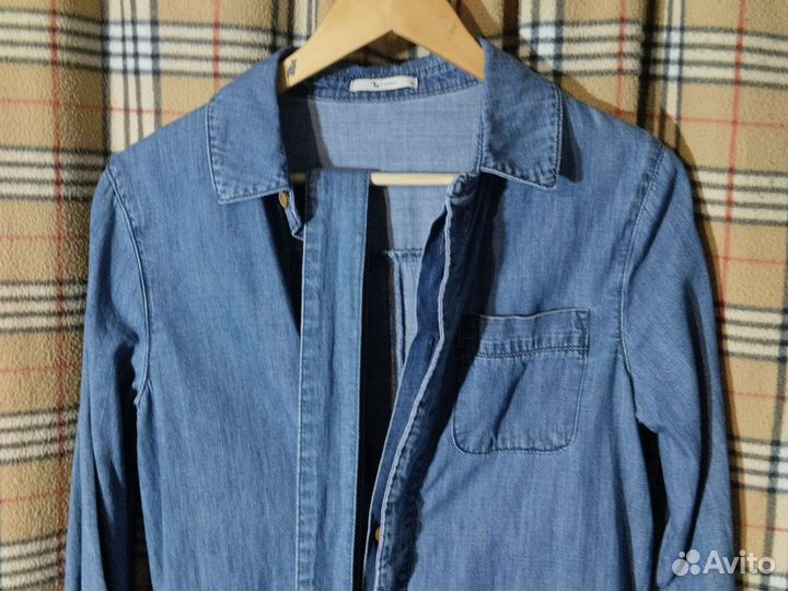 Джинсовое платье рубашка