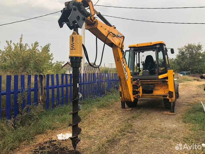 Услуги экскаватора погрузчика. Бурение