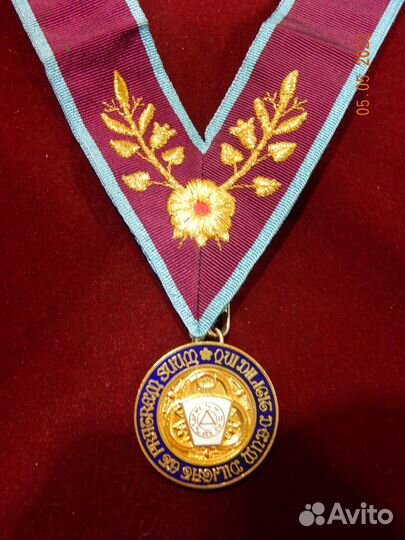 Медаль масонов шейная, Англия, 1950-60 годы