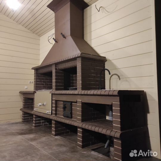 Печи барбекю из кирпича / Барбекю комплексы
