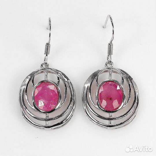 Серьги с рубинами