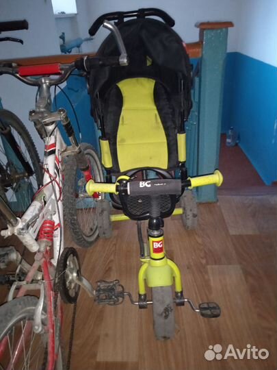 Детский велосипед-коляска