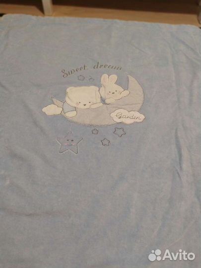 Плед детский плюшевый+отдам детские вещи к нему