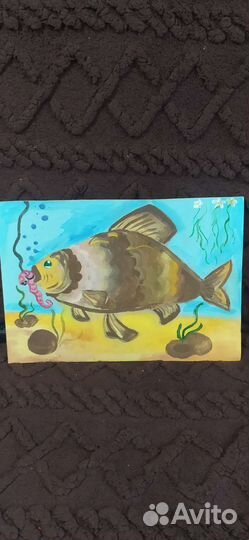 Картина гуашью. Работа девочки 7лет