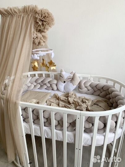 Бортик коса в кроватку