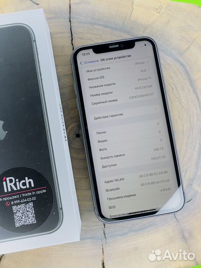 iPhone 11 256gb black Новый/Витринный