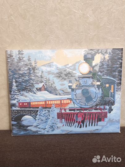 Картина по номерам раскрашенная