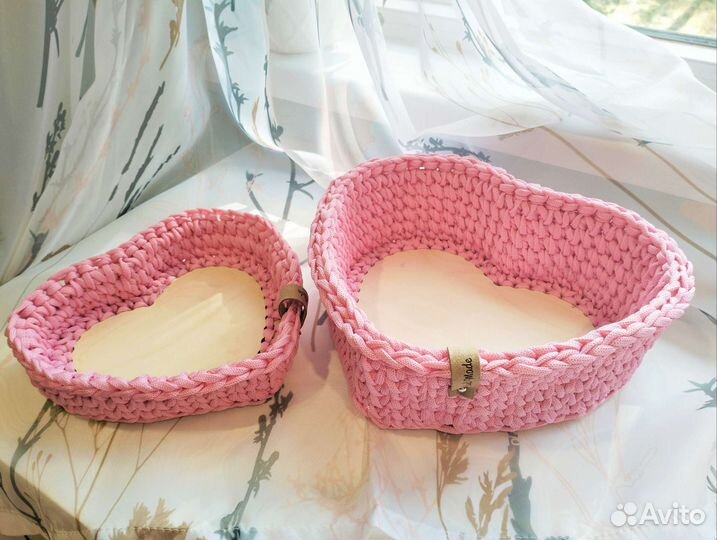 Вязаные корзинки
