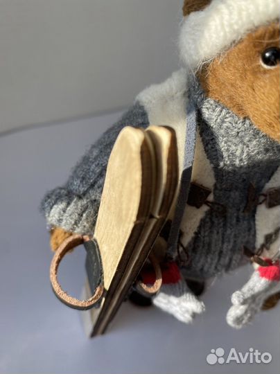 Мишка тедди ручная работа Женёк-лыжник