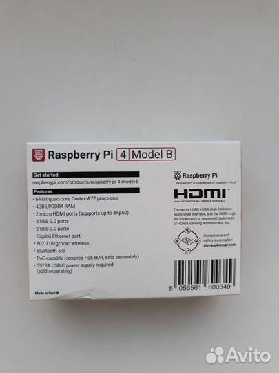 Raspberry Pi 4 4gb. Новый