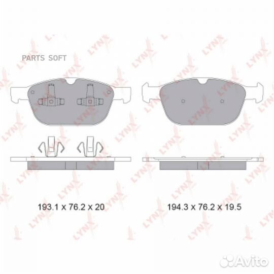 Lynxauto BD7820 Колодки тормозные дисковые перед