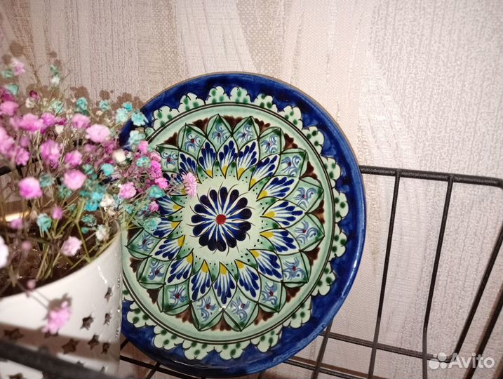 Тарелка риштанская керамика