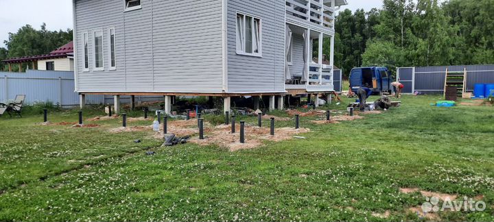 Монтаж винтовых свай