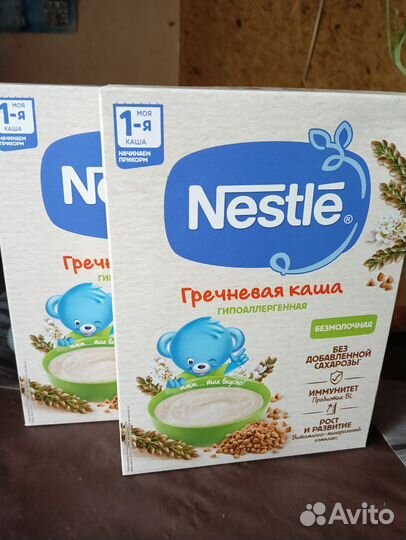 Детские каши безмолочные Nestle гречневая