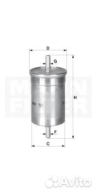 Фильтр топливный audi a3 00- / skoda octavia 96