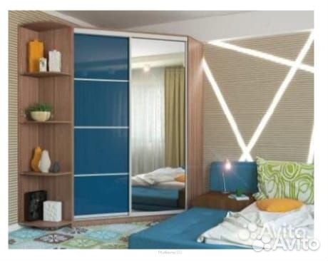 Угловой шкаф-купе Анна фасады мдф