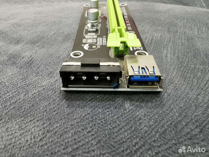 Райзер pci-e x1 - x16 ver. 006 molex - SATA