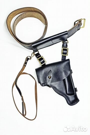 Ремень вмф СССР с кобурой на подвесе, со страхово