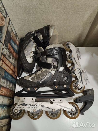 Коньки и ролики 2 в 1 38-40