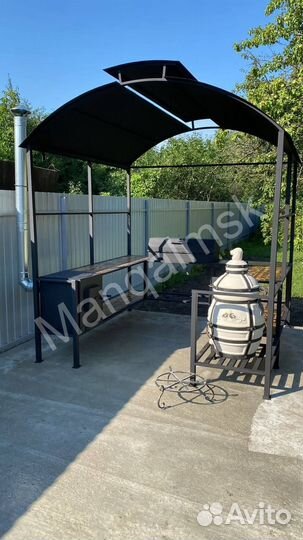 Мангал с печью под казан