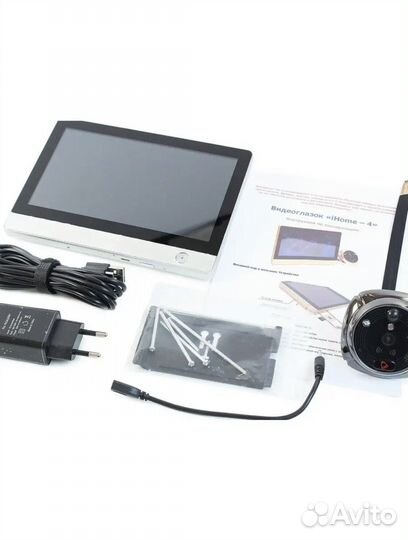 Дверной Wi-Fi видеозвонок iHome4 серебро