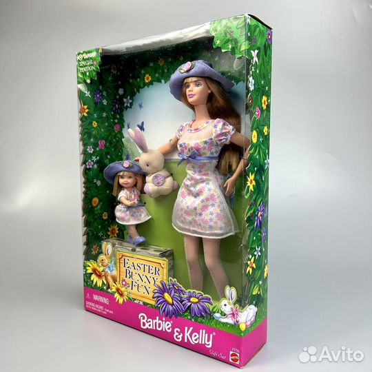 Новая в упаковке Barbie & Kelly Easter Bunny Fun