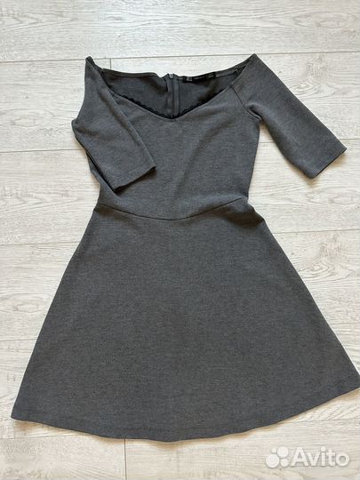 Платье zara s серое