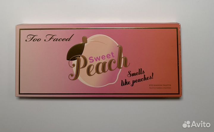 Палетка теней too faced sweet peach новая