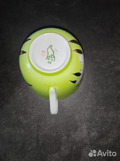 Агит-фарфор,Дулево,СССР,рябина,зеленая,1967, 0,5 л