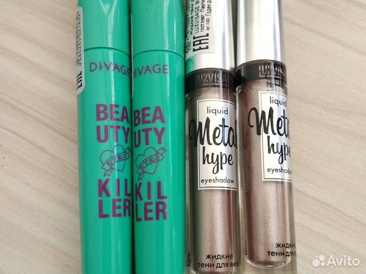 Тушь и жидкие тени